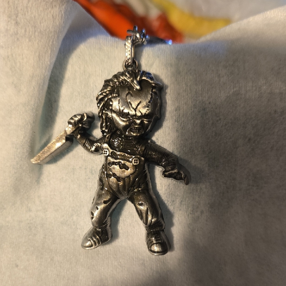Silver Horror Figure- Chucky Doll Key Holder